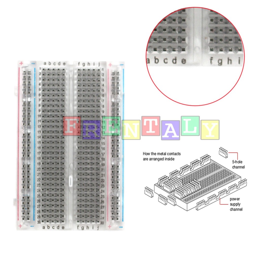 2X Mini 400 Points Clear Prototype PCB Solderless Breadboard Protoboard