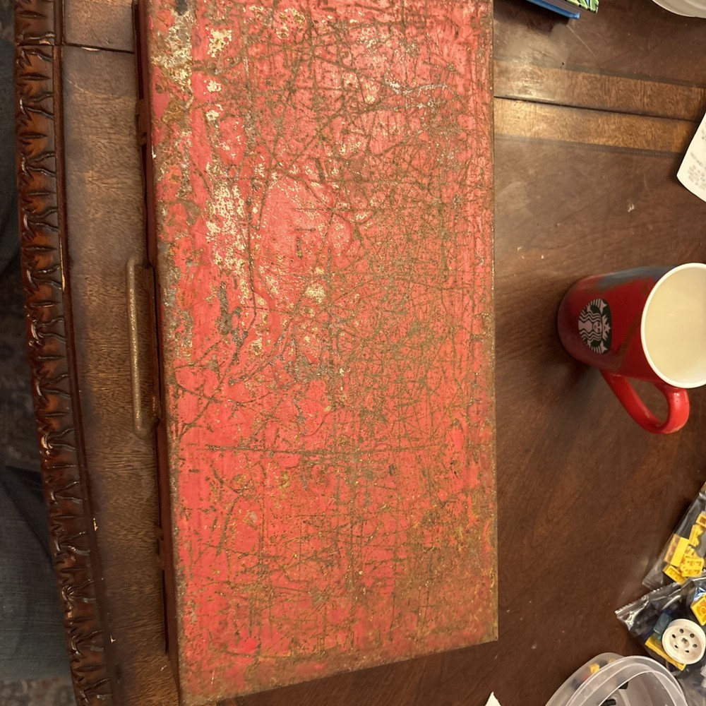 vintage erector set metal box