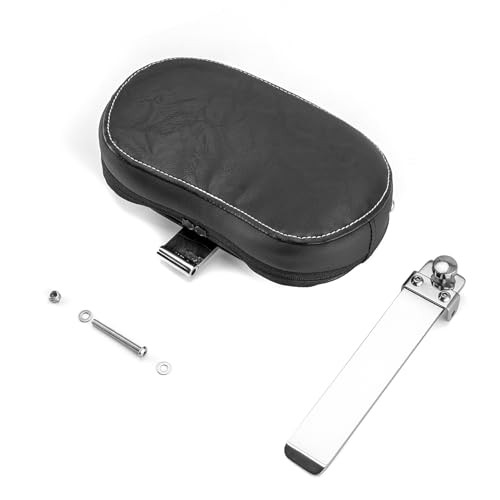 Adjustable Driver Backrest Rider Backrest Pad Chrome Studded Compatible with