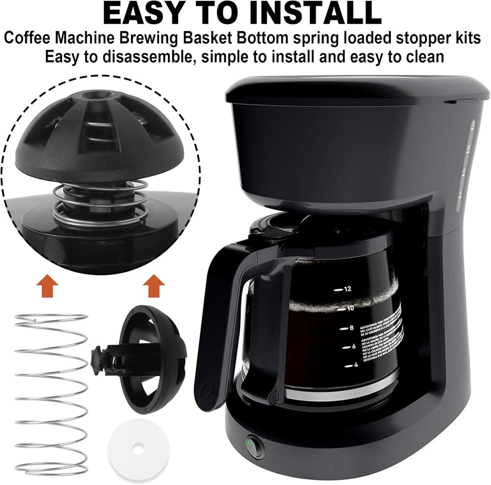 Coffee Machine Brewing Basket Bottom spring loaded stopper kits Fits for Mr....