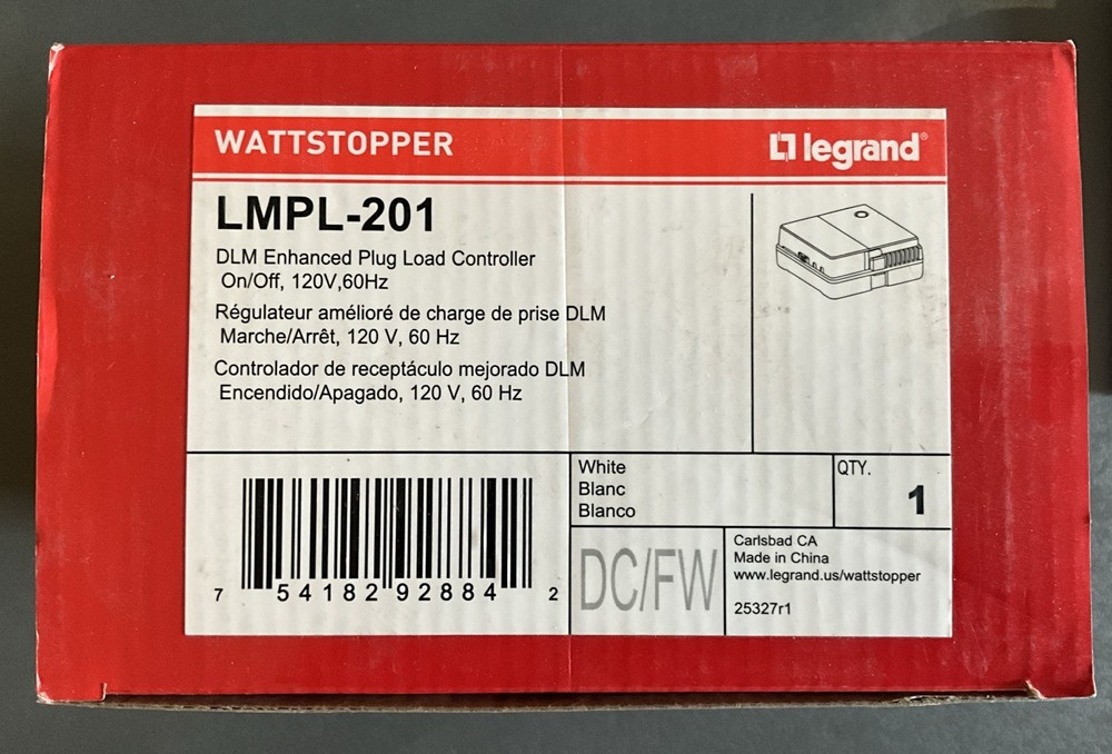 WattStopper Legrand LMPL-201 DLM Enhanced Plug Load Controller -
