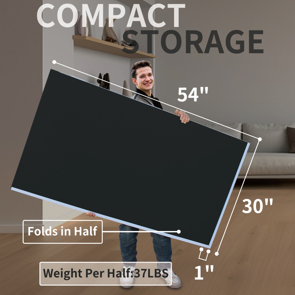 9ft Foldable Ping Pong Table Top for Indoor Use, Portable Conversion Top w/ Net