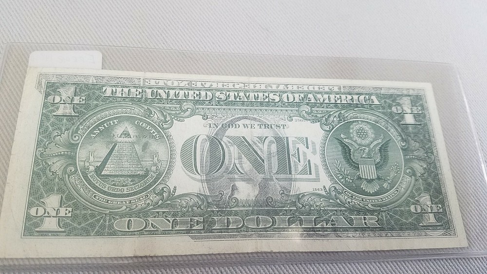 Offset Printing ERROR ON BACK SIDE OF $1 FRN 1969D