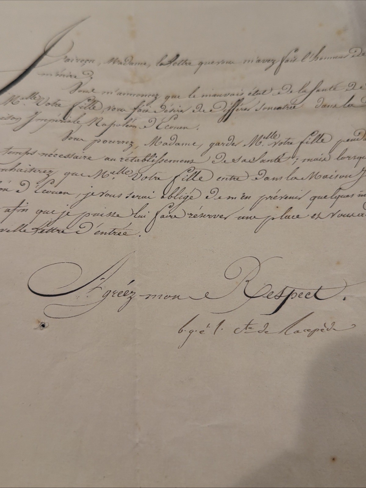 1812 Napoleon Era French Document Légion d’Honneur Signed Lacépède Imperial