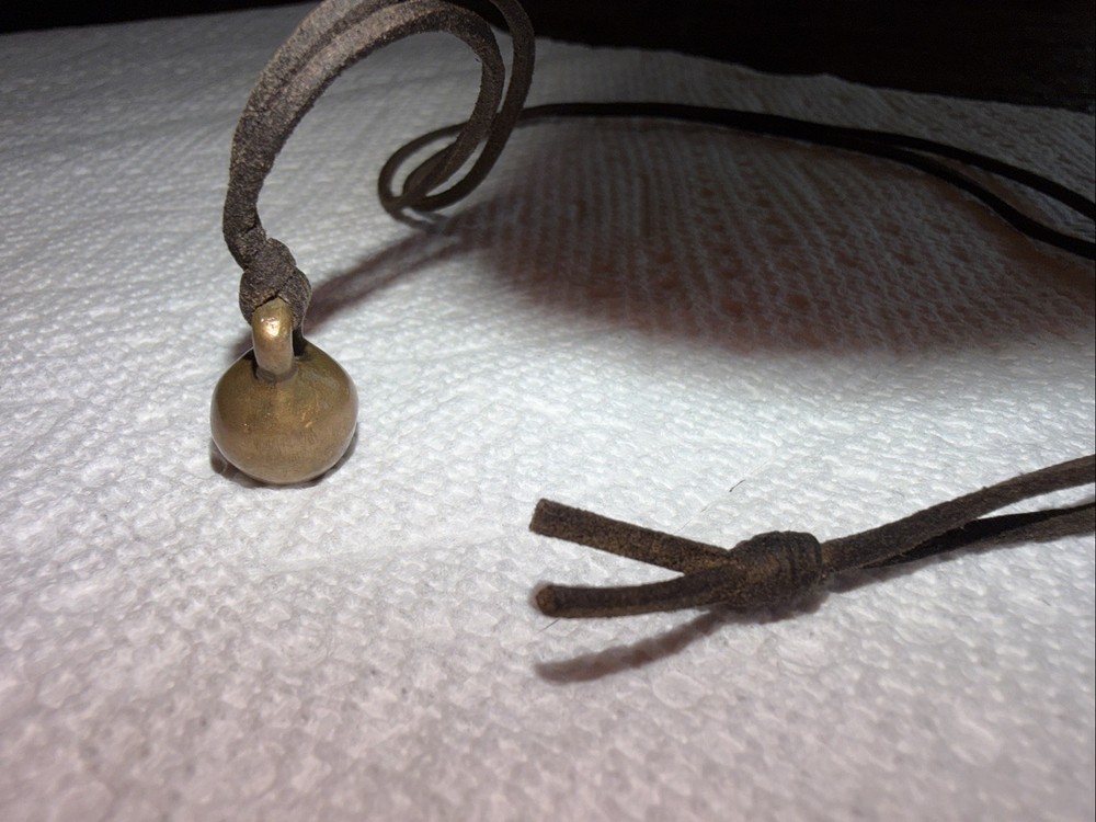 Bronze Kettlebell Pendant Necklace