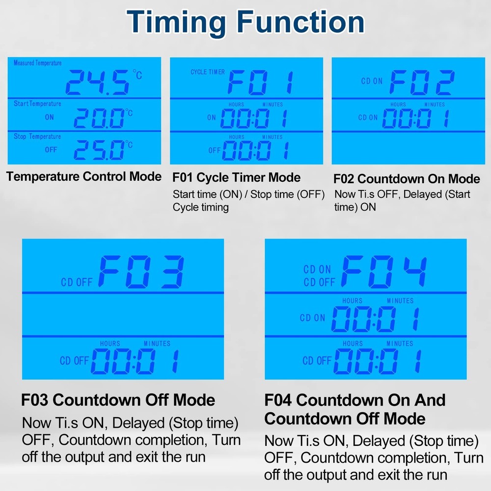 Digital Temperature Controller Thermostat Timer - Reptile Thermostat Controll...