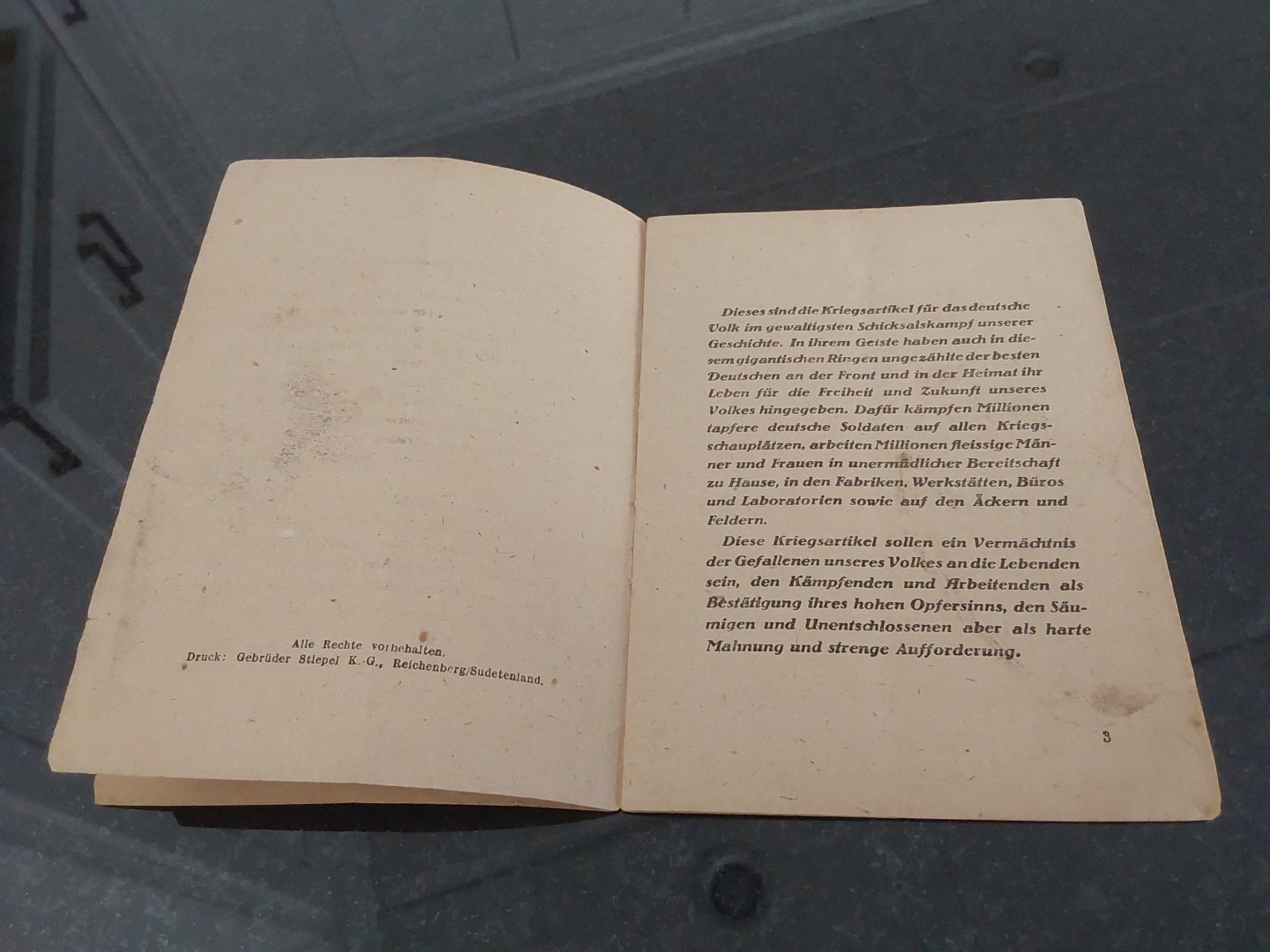 WWII 1943 Dr. Goebbels 30 War Articles for the German Folk Third Reich Booklet