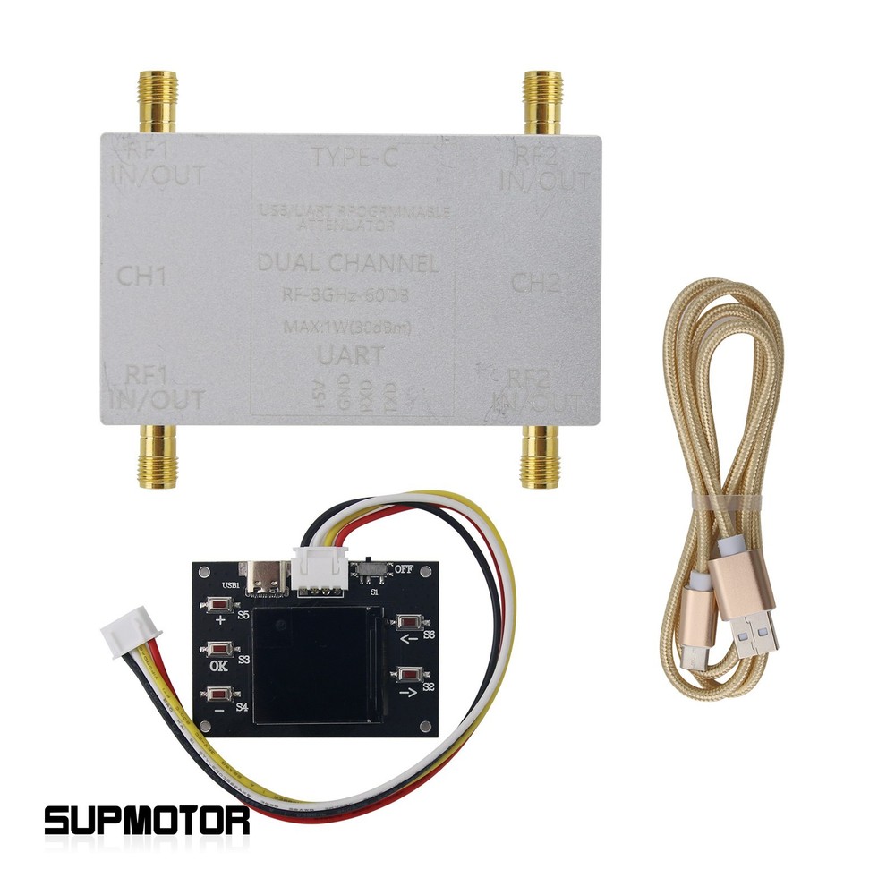RF-8GHz-60DB Programmable Attenuator+Type-C Cable+Offline Main Control Board