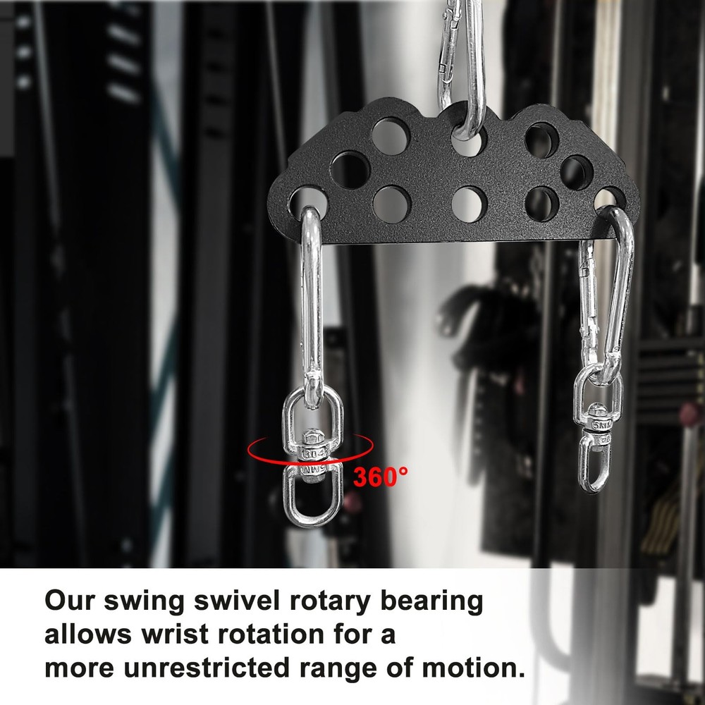LAT Pull Down Bar Attachment for Cable Machine, Multi-Grip Fitness Spreader B...