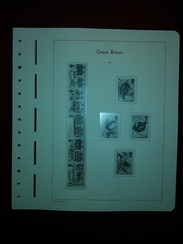 LIGHTHOUSE Commemorative Hingeless album pages Great Britain 1980-85 Used 85.02