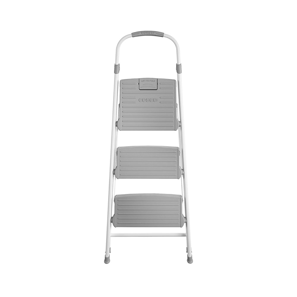 COSCO 3 Step Connection Step Stool ( White & Gray, 8ft 10in Max Reach)