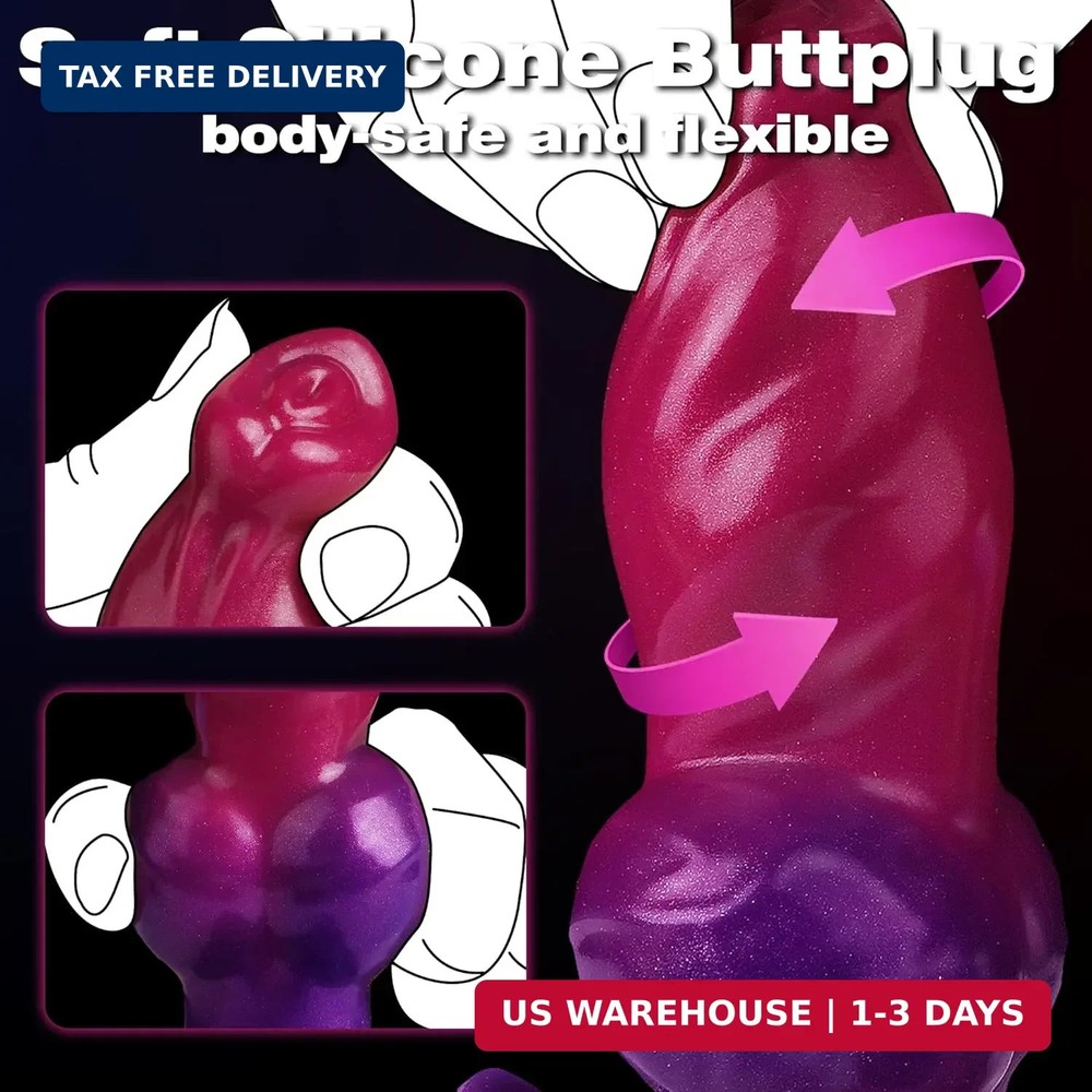 Thrusting Prostate Massager Vibrating Butt Plug Knot Anal Plug, Large Buttplug S