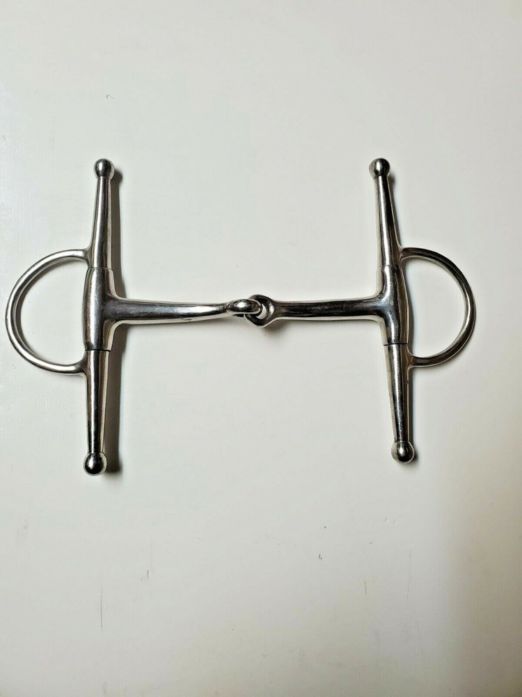 5-1/2" Full Cheek D Ring Snaffle Bit Stainless-Used
