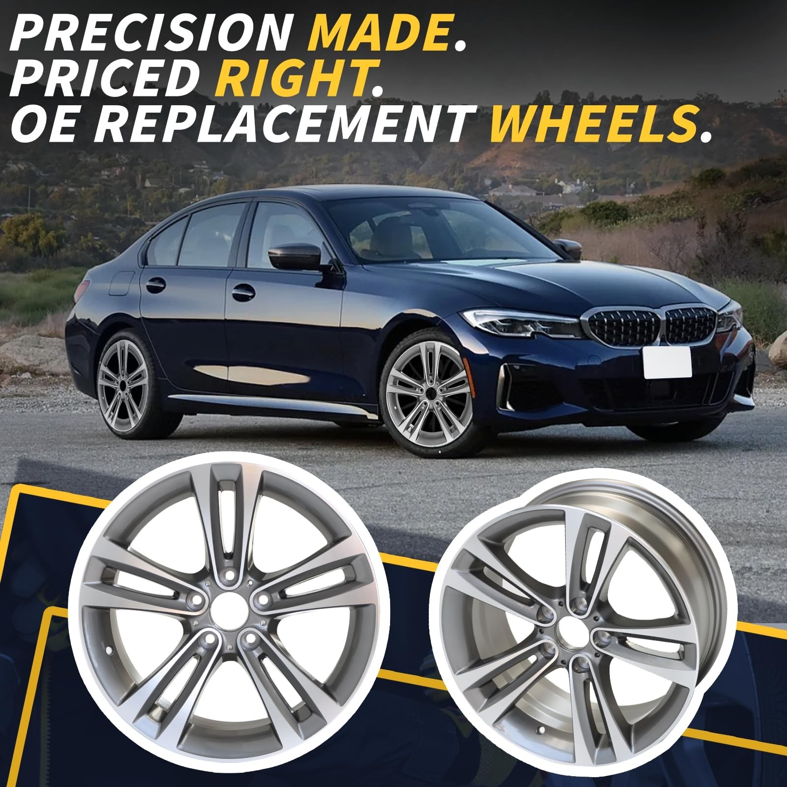 18" X 8" Wheel Rim Fits for BMW 3 Series 4 Series OEM Design Wheel 18" 18x8 M...