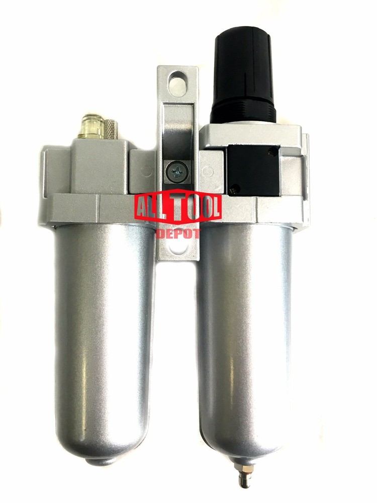 1/2" Compressed Air Moisture Filter Regulator Oiler Separator Lubricator Combo