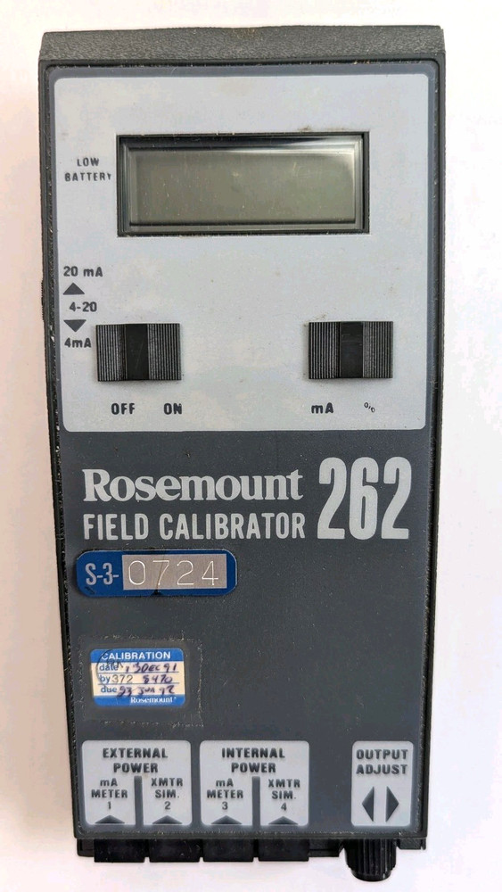 Rosemount 262 field calibrator Leads Missing
