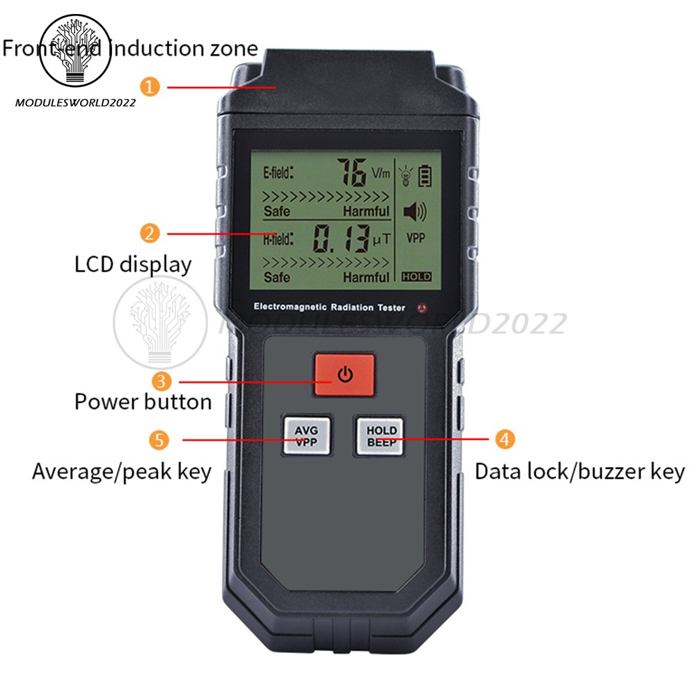 ET825 Electromagnetic Field Radiation Detector Tester EMF Meter Dosimeter Meter