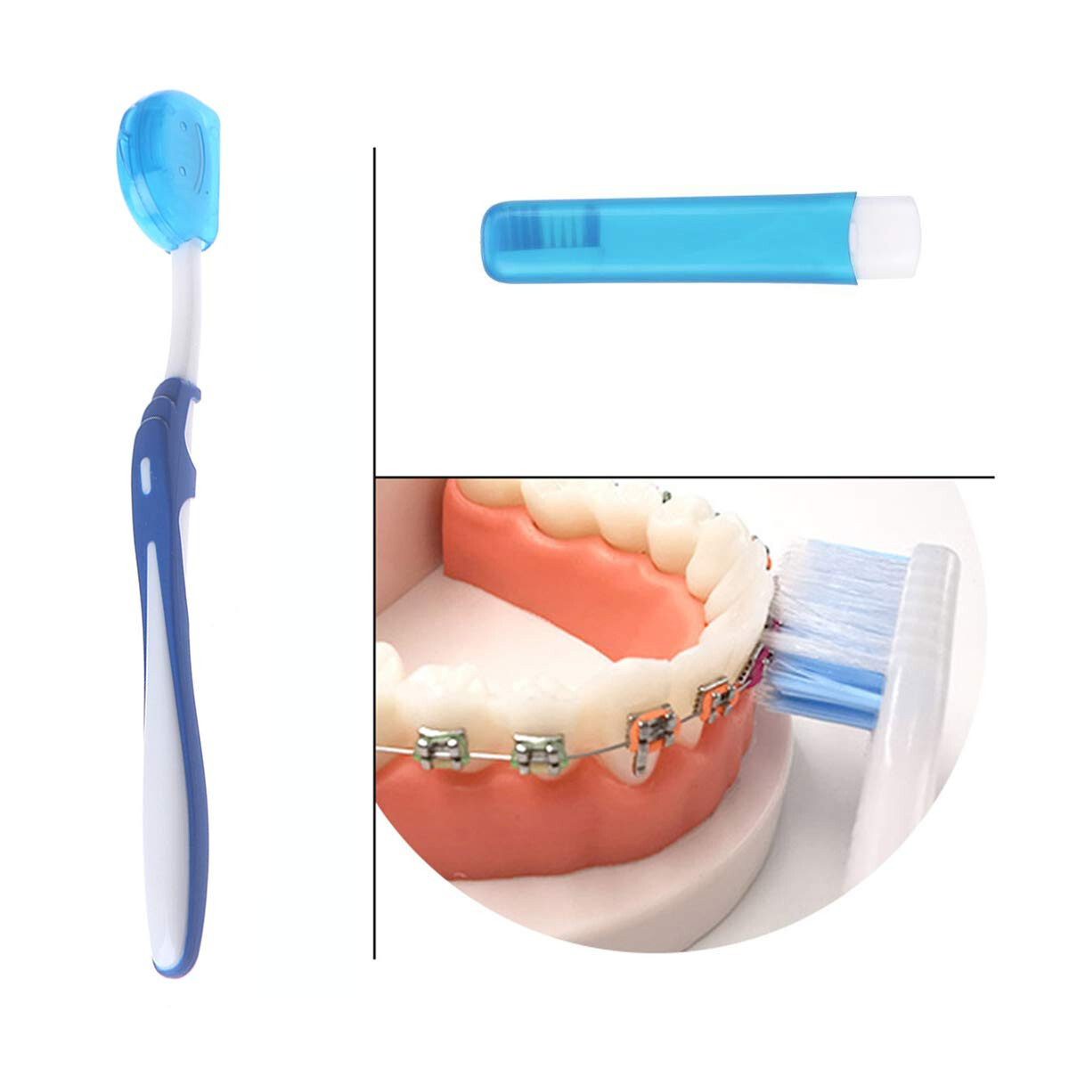 Braces Cleaning Kit Portable Orthodontic Toothbrush Oral Care 36-pack (8pc each)