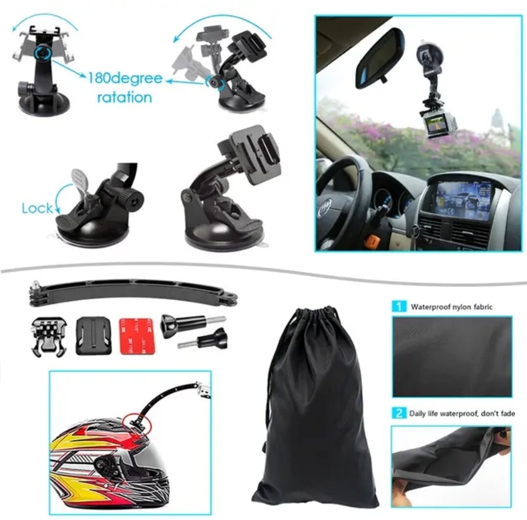 50-in-1 for Gopro Hero 13 12 11 10 9 8 7 6 5 Camera Accessories Accessory Kit