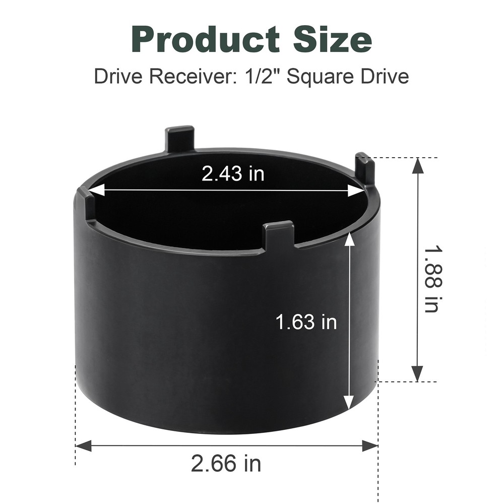 Front Axle Knuckle Spindle Shaft Retaining Nut Spanner Tool For John Deere