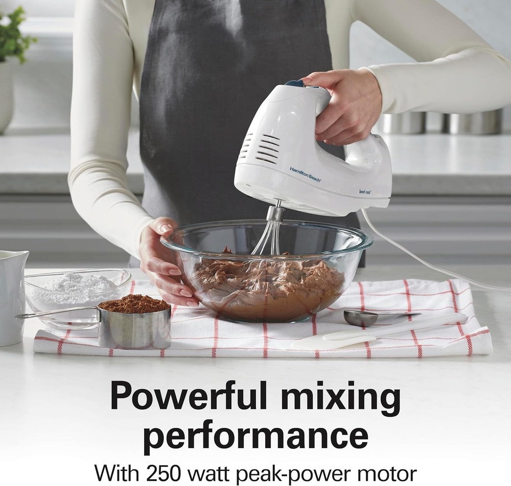6-Speed Electric Hand Mixer with Storage Case