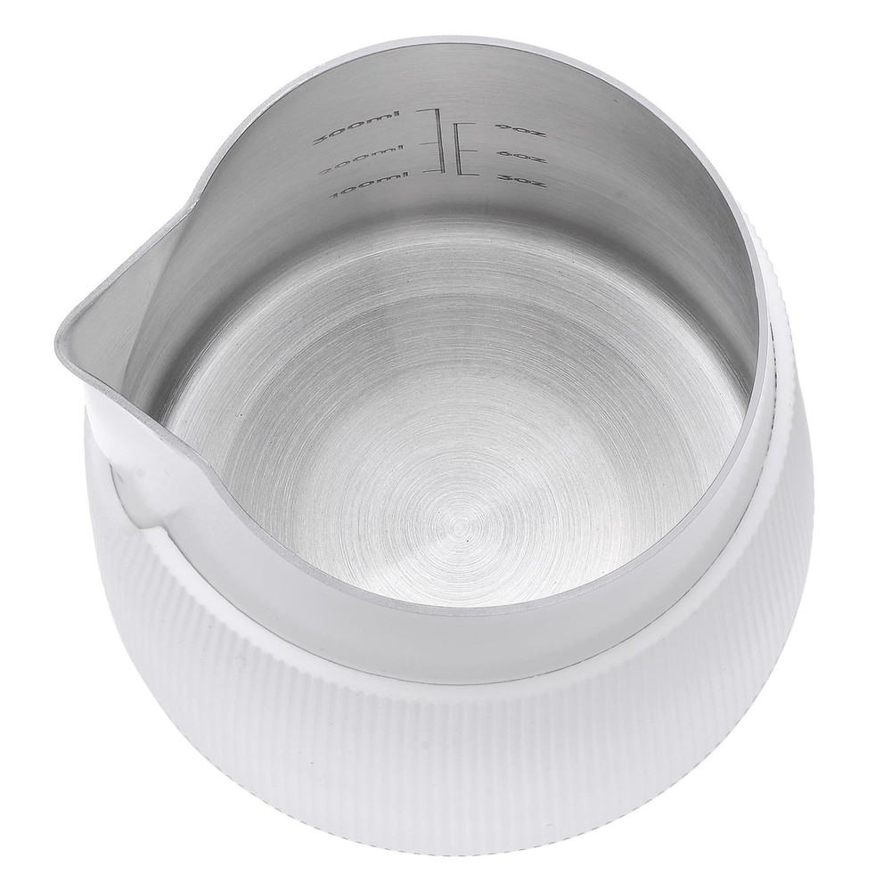 Handleless Milk Pitcher with Sharp Spout, Espresso Steaming Pitcher, 18/8 Sta...