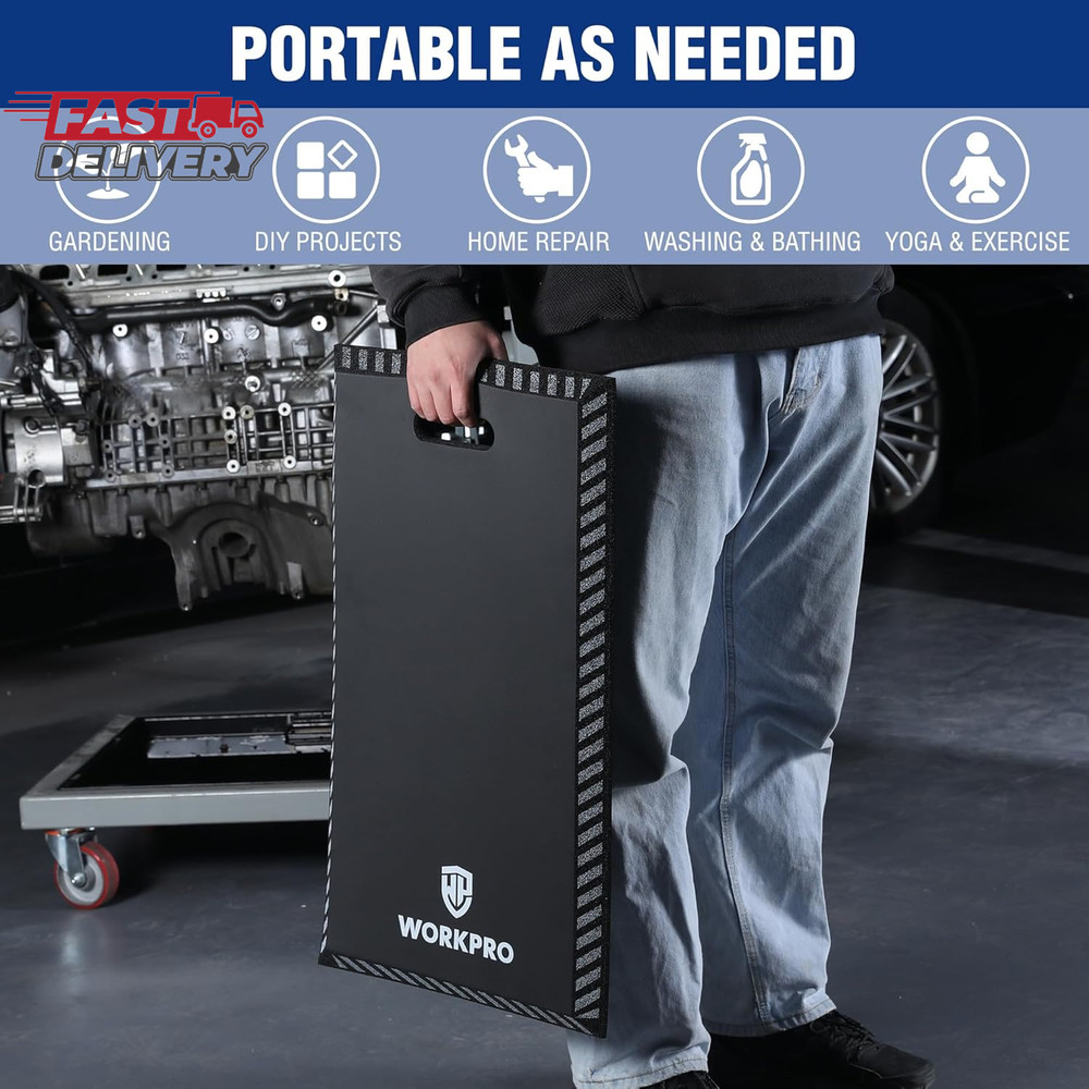 WORKPRO Extra Thick Kneeling Pad, Soft Foam Knee Cushioning, Extra Large Foam Kn