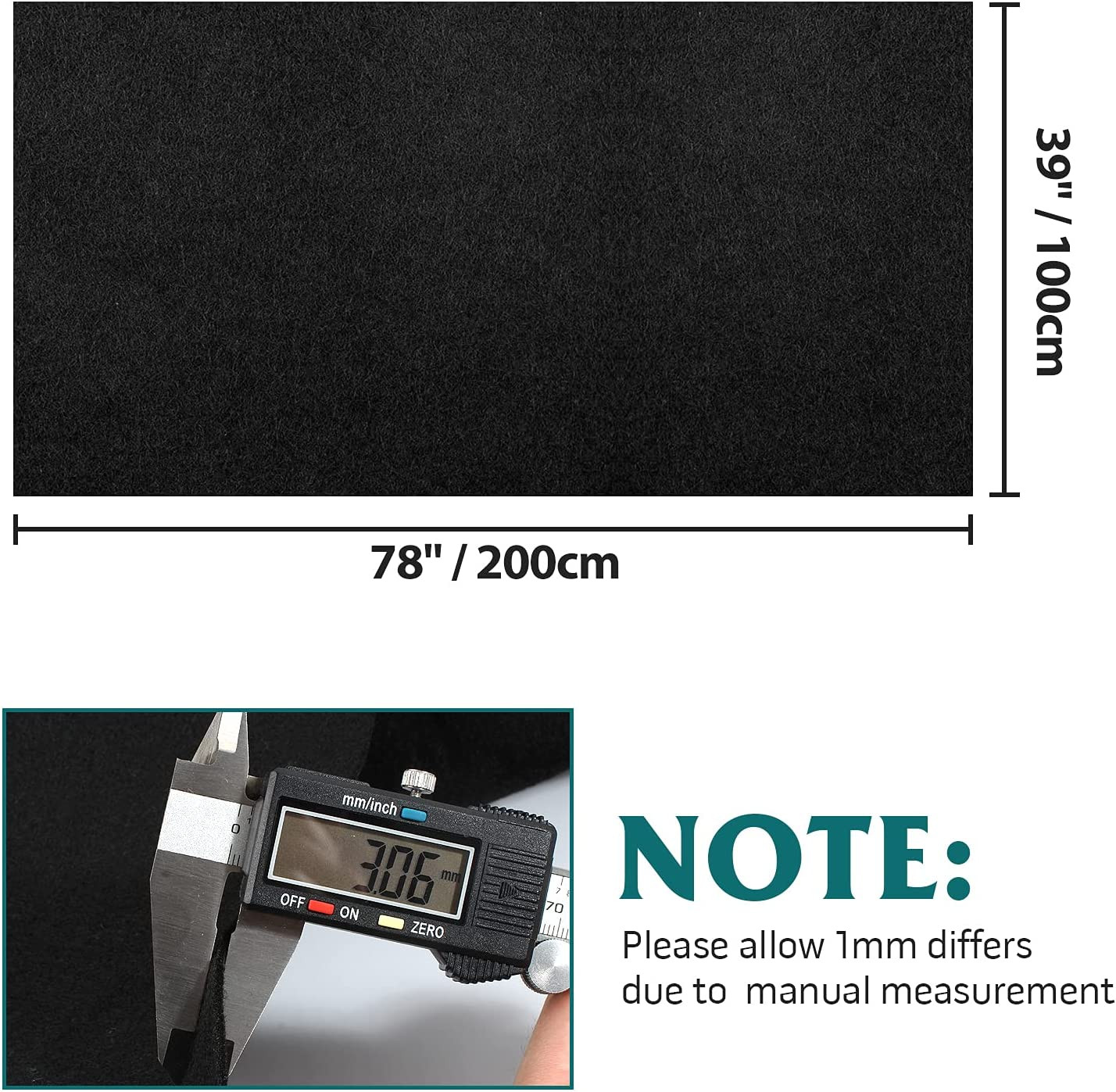 80"×40" Car Woofer Speaker Box Black Carpet Audio Wrap Trunk Liner Upholstery