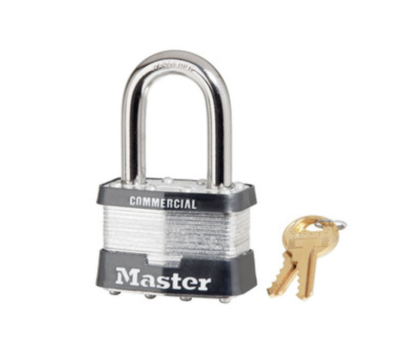 Master Lock Company 5D Maximum Security Keyed Padlock Silver Laminated