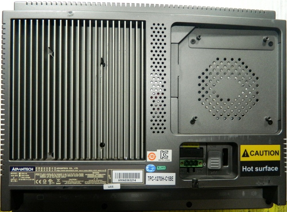 Advantech TPC-1270H Touch Panel Computer, TCP-1270H-C1BE (No HDD)