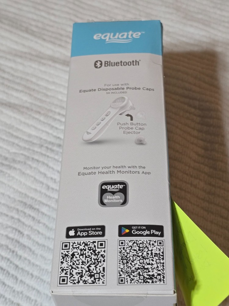 Equate Bluetooth Dual-Function Infrared Thermometer Measures Forehead In-Ear (E