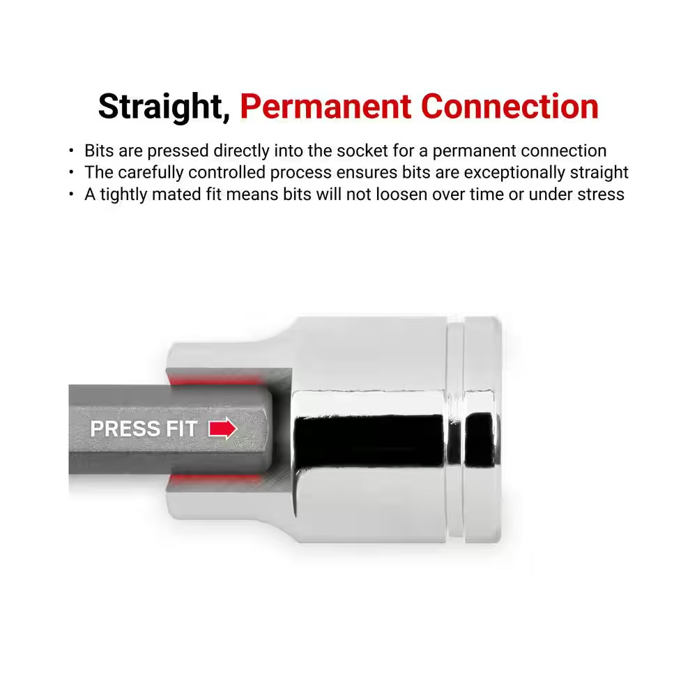 "3/8 In. Drive X #2 Square Recess Bit Socket"