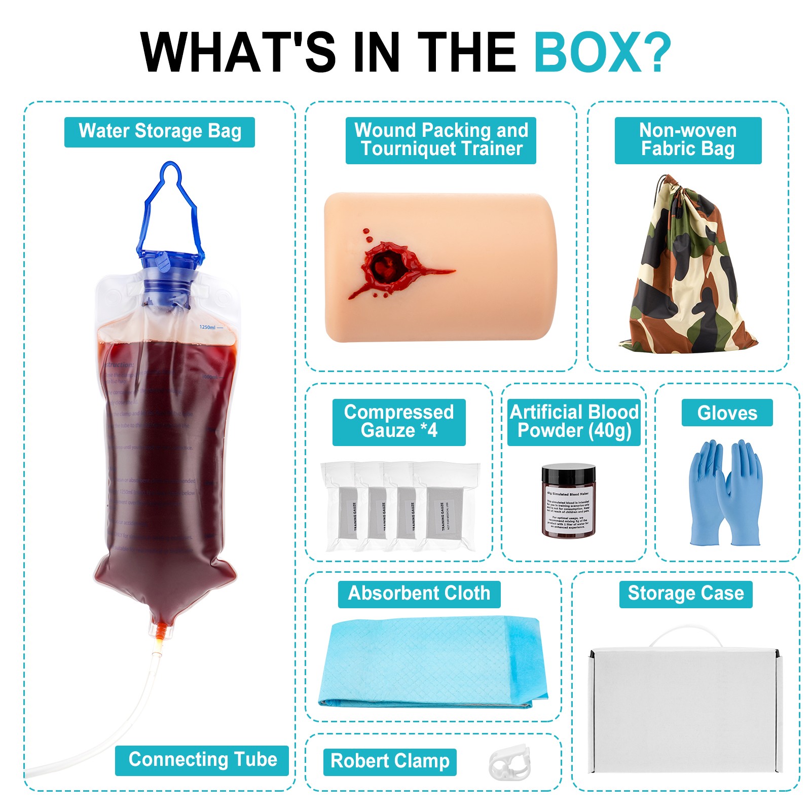 Wound Bleed Set Wound Trainer First Aid Trainer Stop Bleeding Trainer Kit New