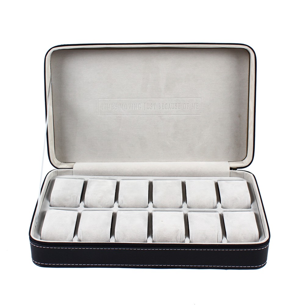 New Multiple Sizes Watch Display Case Storage Box Case | Leather Rounded Corner