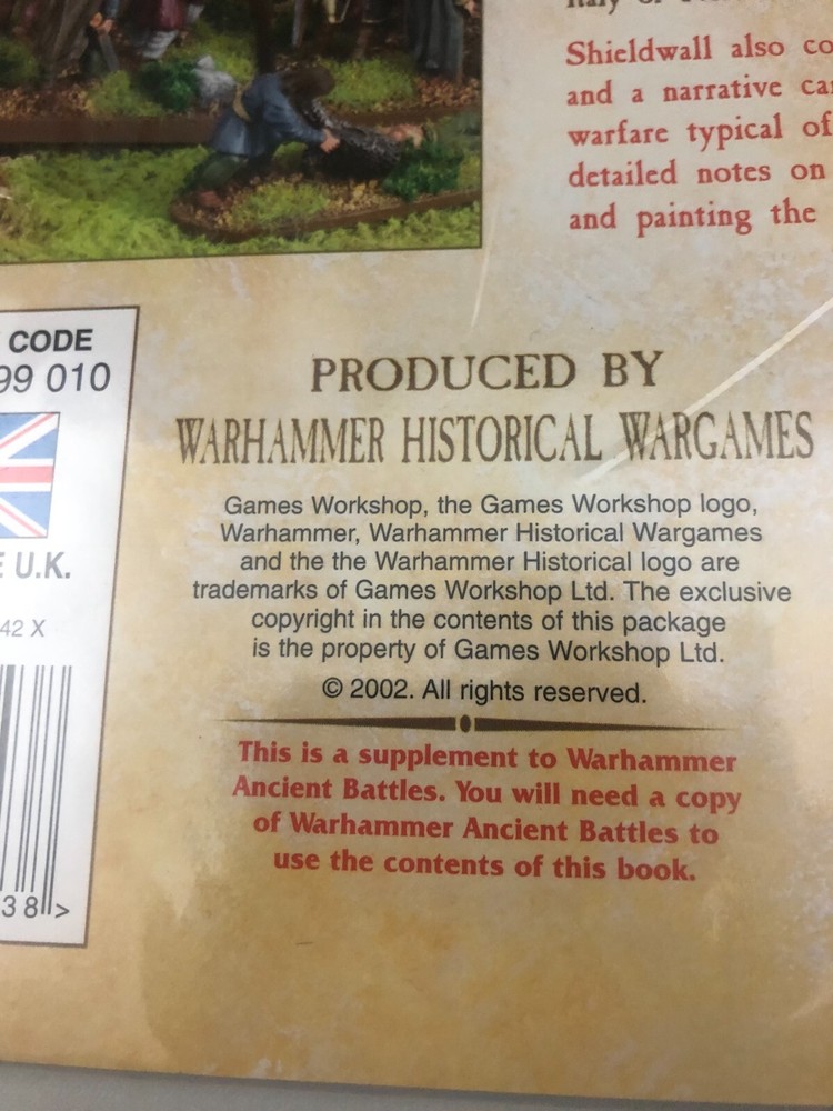 Warhammer Ancient Battles Shieldwall Excellent SC OOP