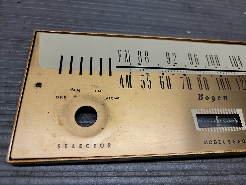 Bogen Model R660 Tuner Face Plate