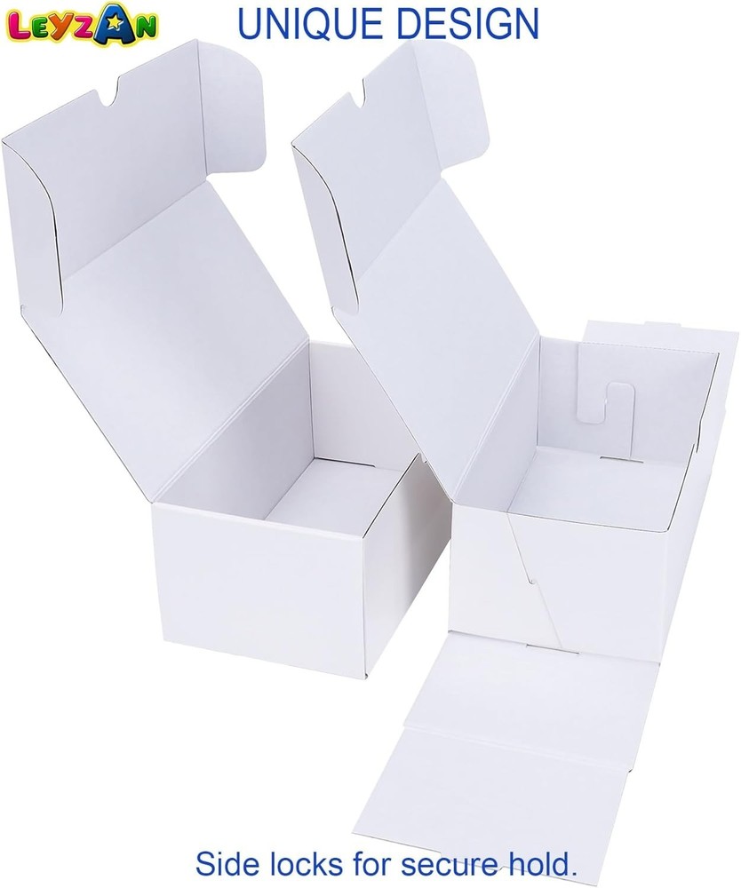 Durable & Stackable Trading Card Storage Box Set with Labeled Dividers - 4 Count