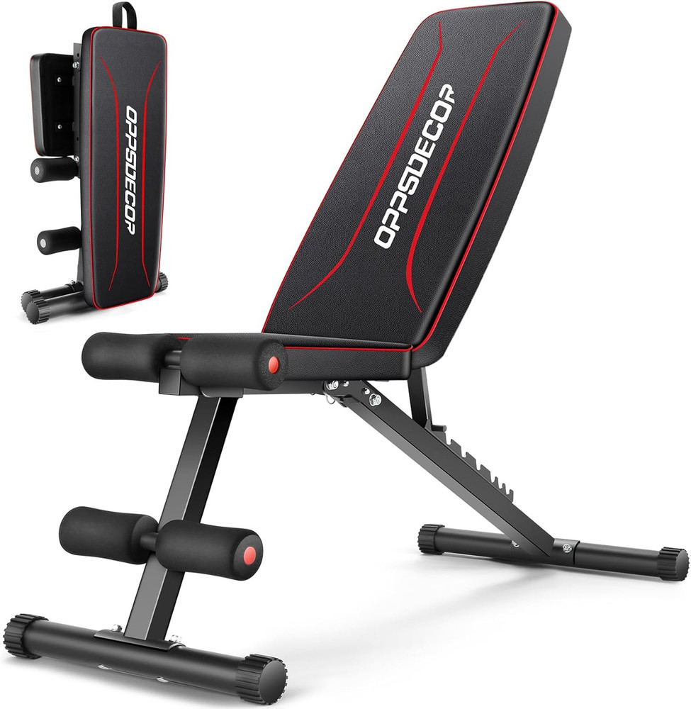 Adjustable Weight Bench Foldable Incline Decline Flat Workout Bench 660lb