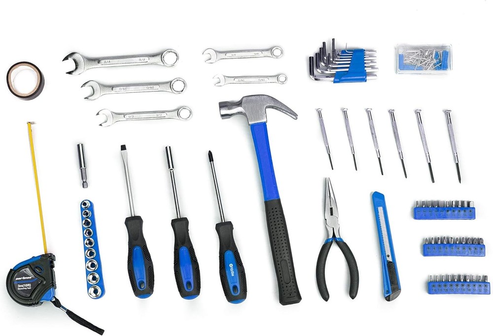 148Piece Tool Set General Household Hand Tool Kit with Plastic Toolbox