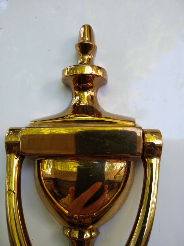 Solid Brass Door Knocker Made in Portugal Engravable NICE!