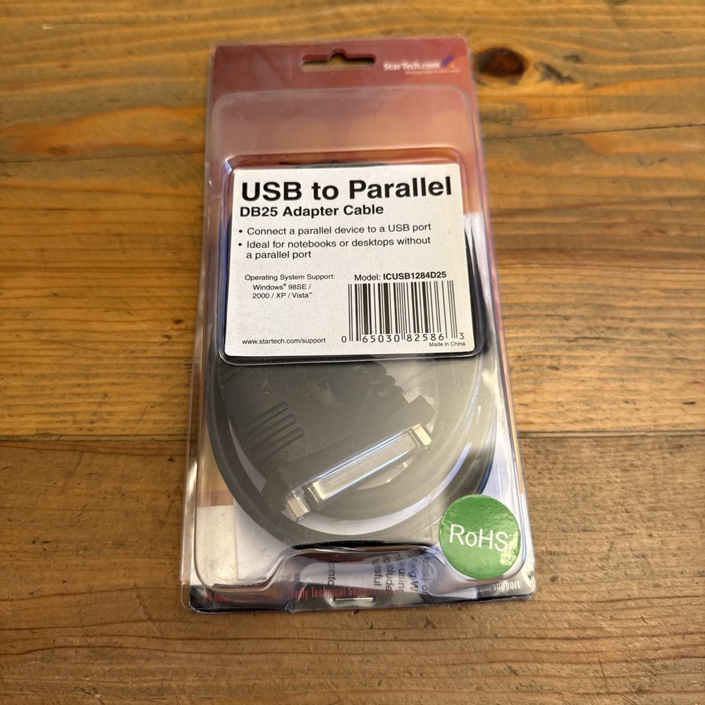 StarTech ICUSB1284D25 USB to Parallel DB25 Adapter Cable