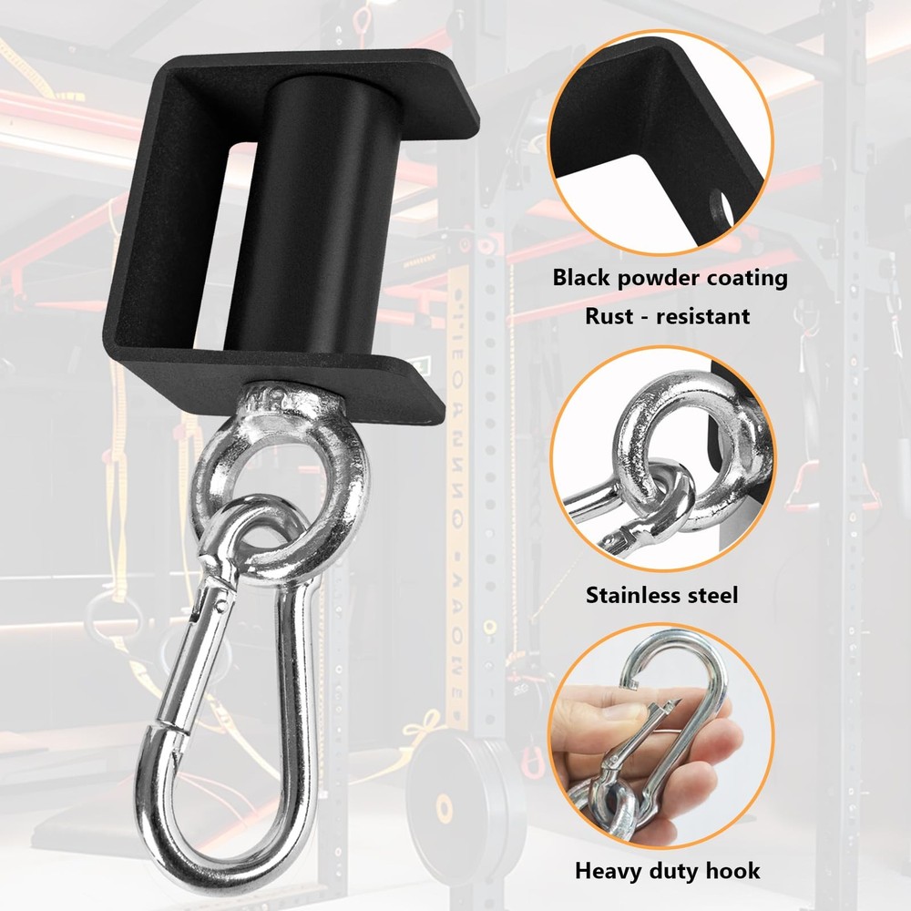 2PCS Power Rack Attachments with Quick Connect Buckles, O-Ring Attachment for...