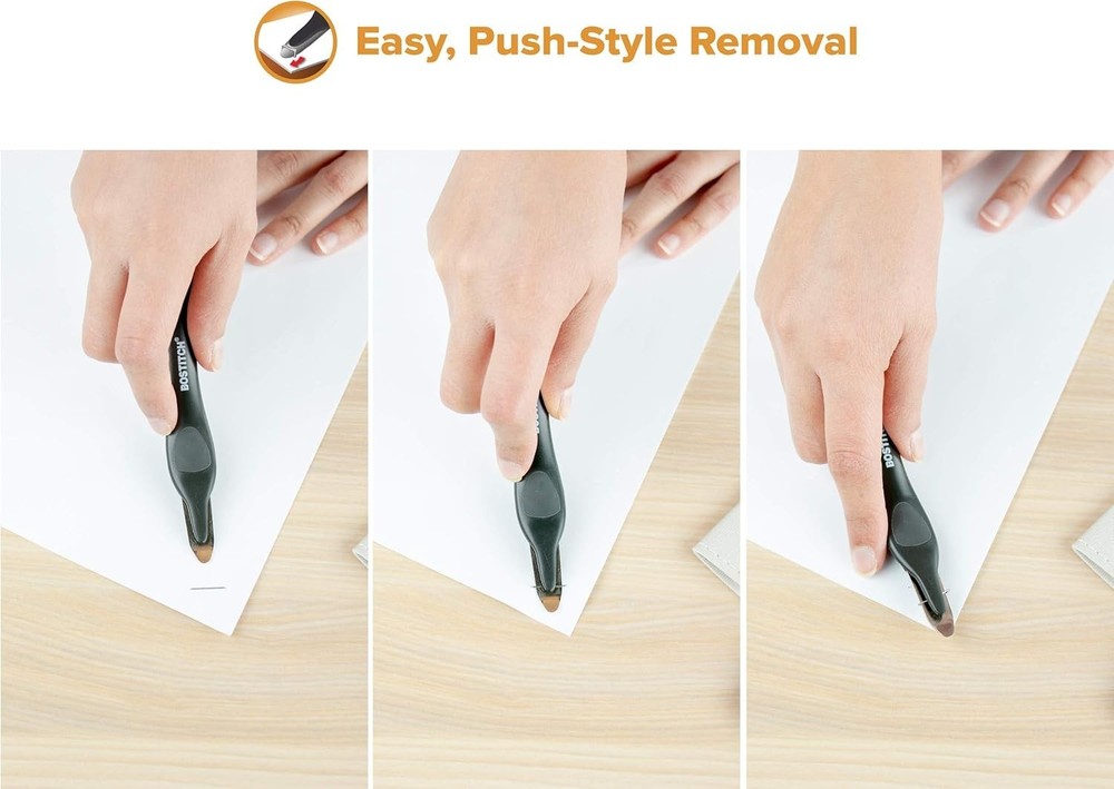 Compact Black Staple Remover - Ergonomic Design with Magnetic Pickup Function