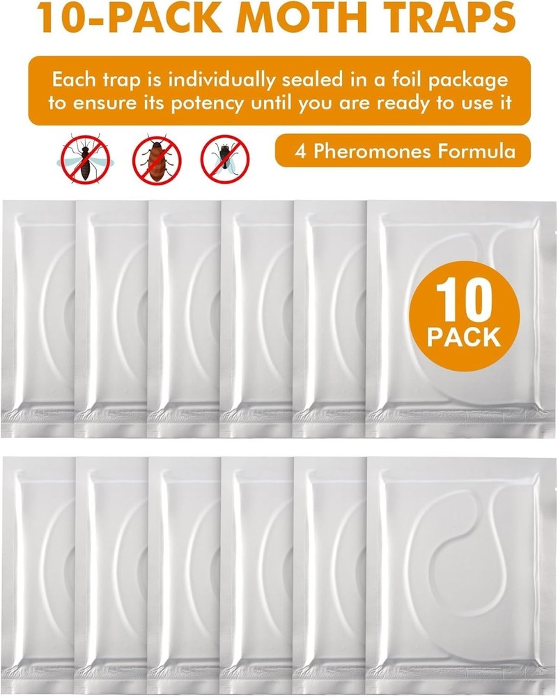20-Pack Extra Strength Pantry & Clothing Moth Traps with Pheromone Protection