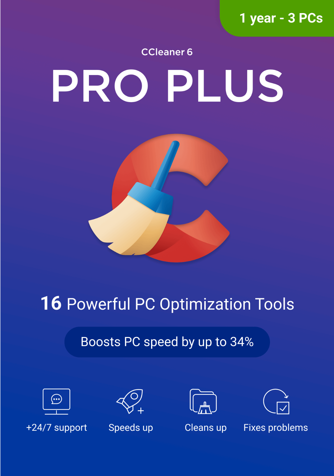 CCleaner Professional Plus 3 PC / Geräte 1 Jahr (Defraggler | Recuva | Speccy)