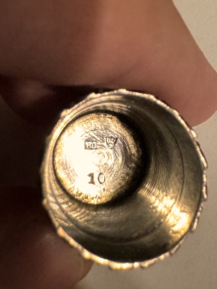 Antique rare royal silver thimble