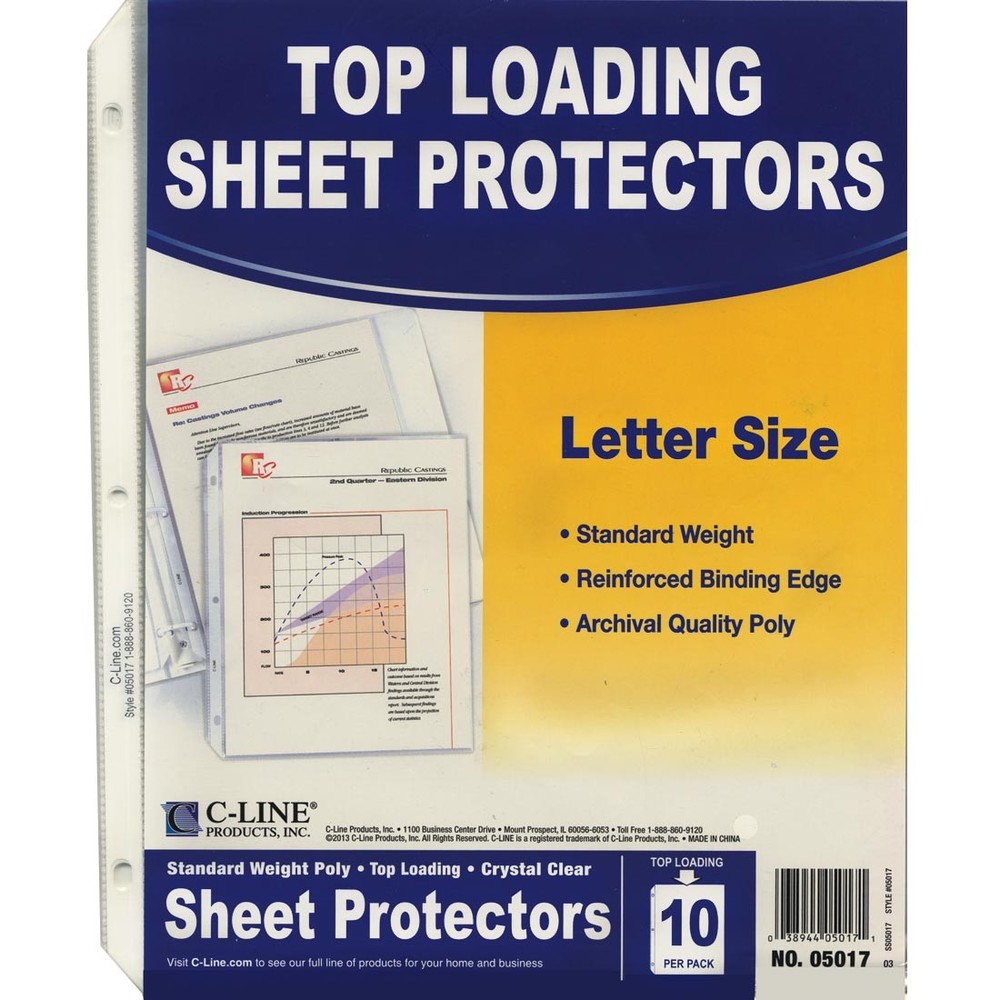 C-Line Standard Weight Sheet Protectors