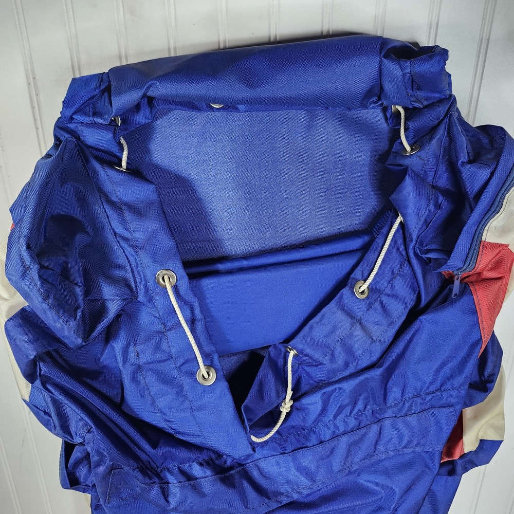 Vintage 1970ish RED, WHITE & BLUE EXTERNAL FRAME BACKPACK