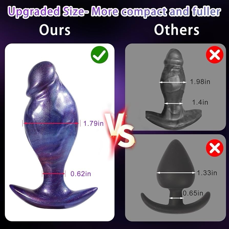 Butt Plug Silicone Anal Plugs, Realistic Think Buttplug Soft Anal Trainer