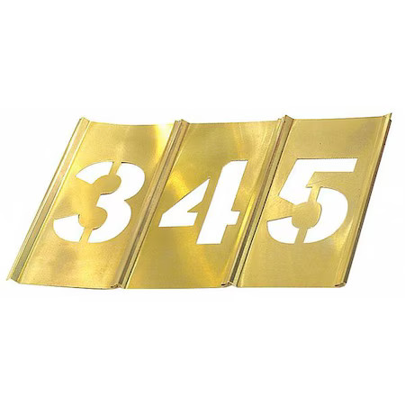 C.H. Hanson 10013 Stencil Set, Numbers, Brass,  10013